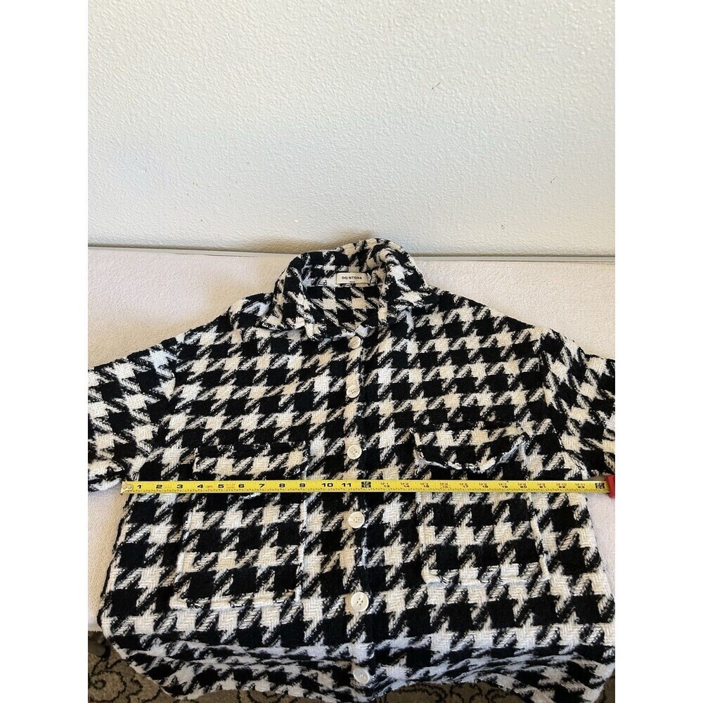 DQ STORE Womens Coat Black White Crown Foot Print Size Small - Picture 11 of 16